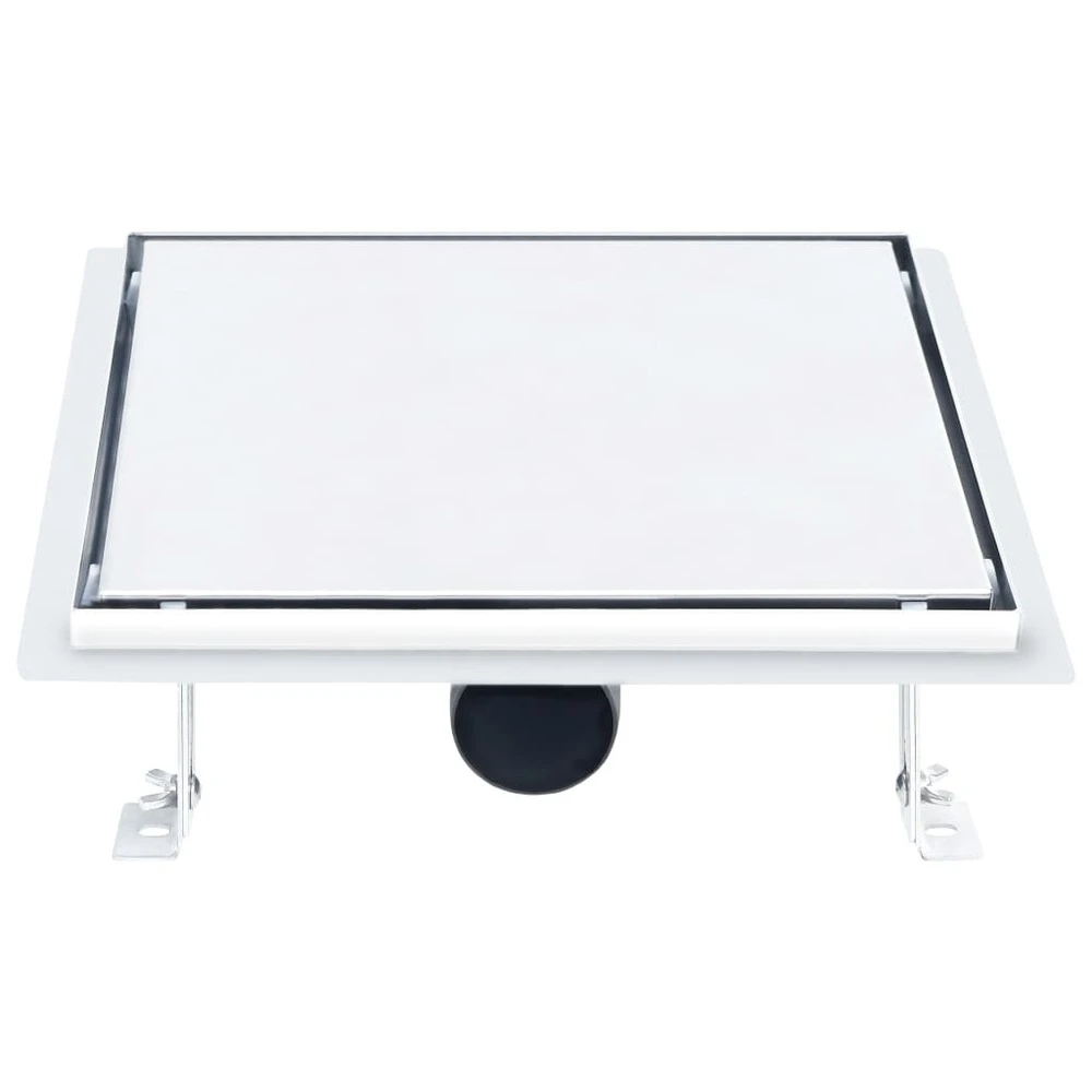 VIDAXL Drain De Douche Avec Couvercle 2 En 1 28x28 Cm Acier Inoxydable 4 VIDAXL Drain De Douche Avec Couvercle 2 En 1 28x28 Cm Acier Inoxydable – Image 4