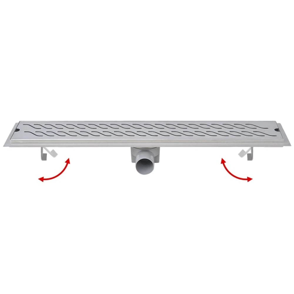 VIDAXL Drain De Douche Linéaire 730 X 140 Mm En Acier Inoxydable 6 VIDAXL Drain De Douche Linéaire 730 X 140 Mm En Acier Inoxydable – Image 6