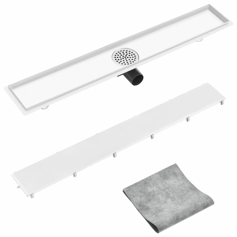 VIDAXL Drain De Douche Avec Couvercle 2 En 1 83x14 Cm Acier Inoxydable 2 VIDAXL Drain De Douche Avec Couvercle 2 En 1 83x14 Cm Acier Inoxydable – Image 2