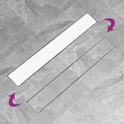 VIDAXL Drain De Douche Avec Couvercle 2 En 1 83x14 Cm Acier Inoxydable 9 VIDAXL Drain De Douche Avec Couvercle 2 En 1 83x14 Cm Acier Inoxydable -Boutique Jardin Extérieur 645d59f679f035.47126759