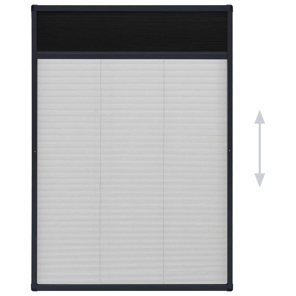 VIDAXL Moustiquaire Plissée Pour Fenêtre Aluminium Anthracite 80x120cm 4 VIDAXL Moustiquaire Plissée Pour Fenêtre Aluminium Anthracite 80x120cm – Image 4