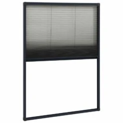 VIDAXL Moustiquaire Plissée Pour Fenêtre Aluminium Anthracite 80x120cm