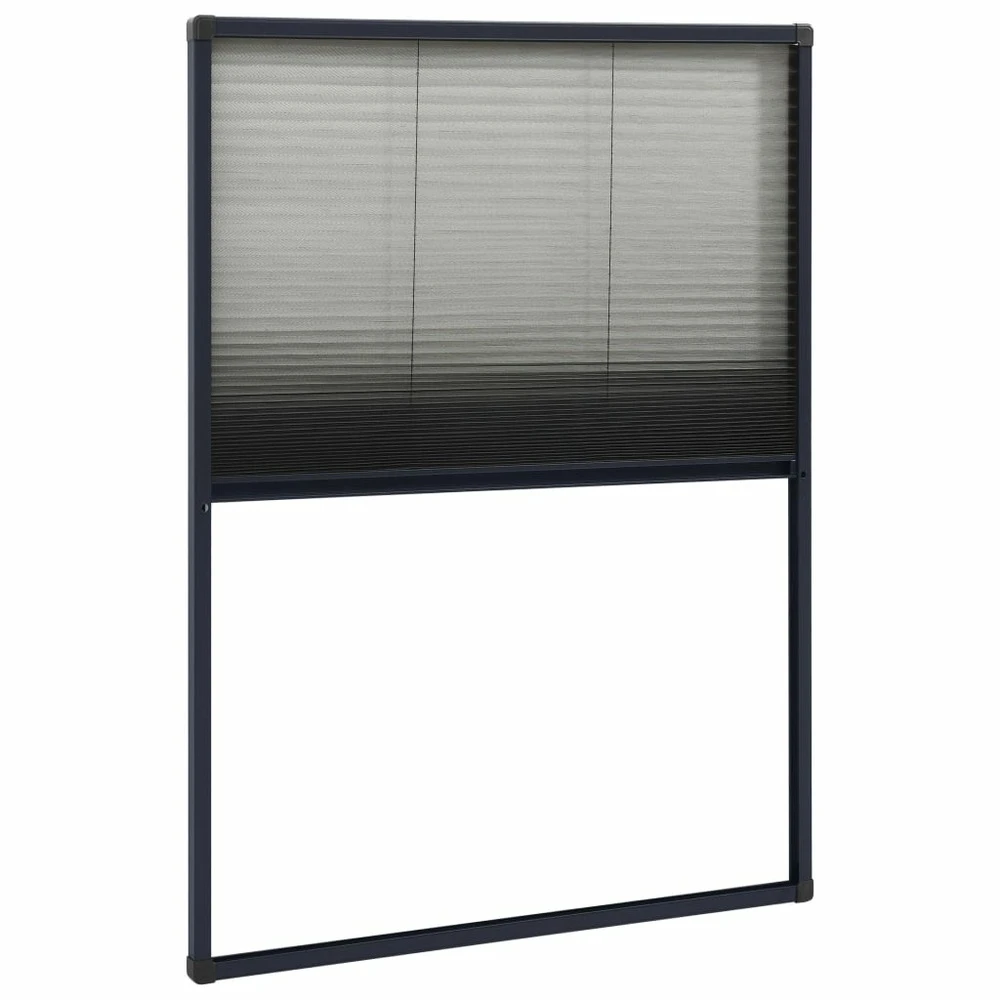 VIDAXL Moustiquaire Plissée Pour Fenêtre Aluminium Anthracite 80x120cm 1 VIDAXL Moustiquaire Plissée Pour Fenêtre Aluminium Anthracite 80x120cm