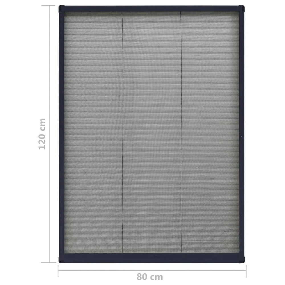 VIDAXL Moustiquaire Plissée Pour Fenêtre Aluminium Anthracite 80x120cm 7 VIDAXL Moustiquaire Plissée Pour Fenêtre Aluminium Anthracite 80x120cm – Image 7