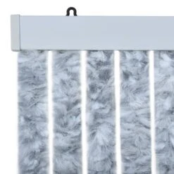 VIDAXL Moustiquaire Blanc Et Gris 56x200 Cm Chenille -Boutique Jardin Extérieur 645d5a60ab74b0.02687596