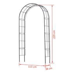 Nature Arche De Jardin Métal 229x38x113 Cm Noir 11 Nature Arche De Jardin Métal 229x38x113 Cm Noir -Boutique Jardin Extérieur 645e2def39dc59.59035853