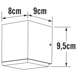 Konstsmide Applique à Led Monza 1x6w Gris Foncé -Boutique Jardin Extérieur 645e86c1ab26a0.90053936