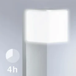 STEINEL Borne D'éclairage à Capteur Gl 80 Led Ihf Cubo Argenté 055486 -Boutique Jardin Extérieur 645e870054efa4.01322766