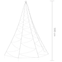 VIDAXL Arbre Mural Avec Crochet Métallique 720 Led Blanc Chaud 5 M 13 VIDAXL Arbre Mural Avec Crochet Métallique 720 Led Blanc Chaud 5 M -Boutique Jardin Extérieur 645e8711c407e7.08951905