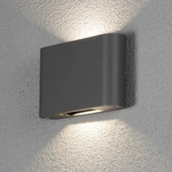 Konstsmide Applique à Led Chieri 2x6w Anthracite -Boutique Jardin Extérieur 645e8724484767.46731508