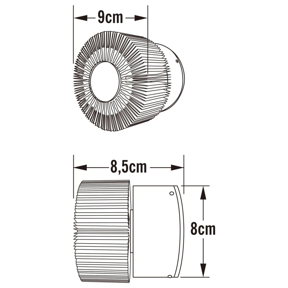 Konstsmide Applique Murale Monza 1x3w Anthracite 6 Konstsmide Applique Murale Monza 1x3w Anthracite – Image 6