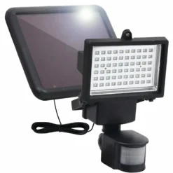 VIDAXL Projecteur à Led Solaire De Jardin Avec Capteur Noir -Boutique Jardin Extérieur 645e873f8370b0.46185833