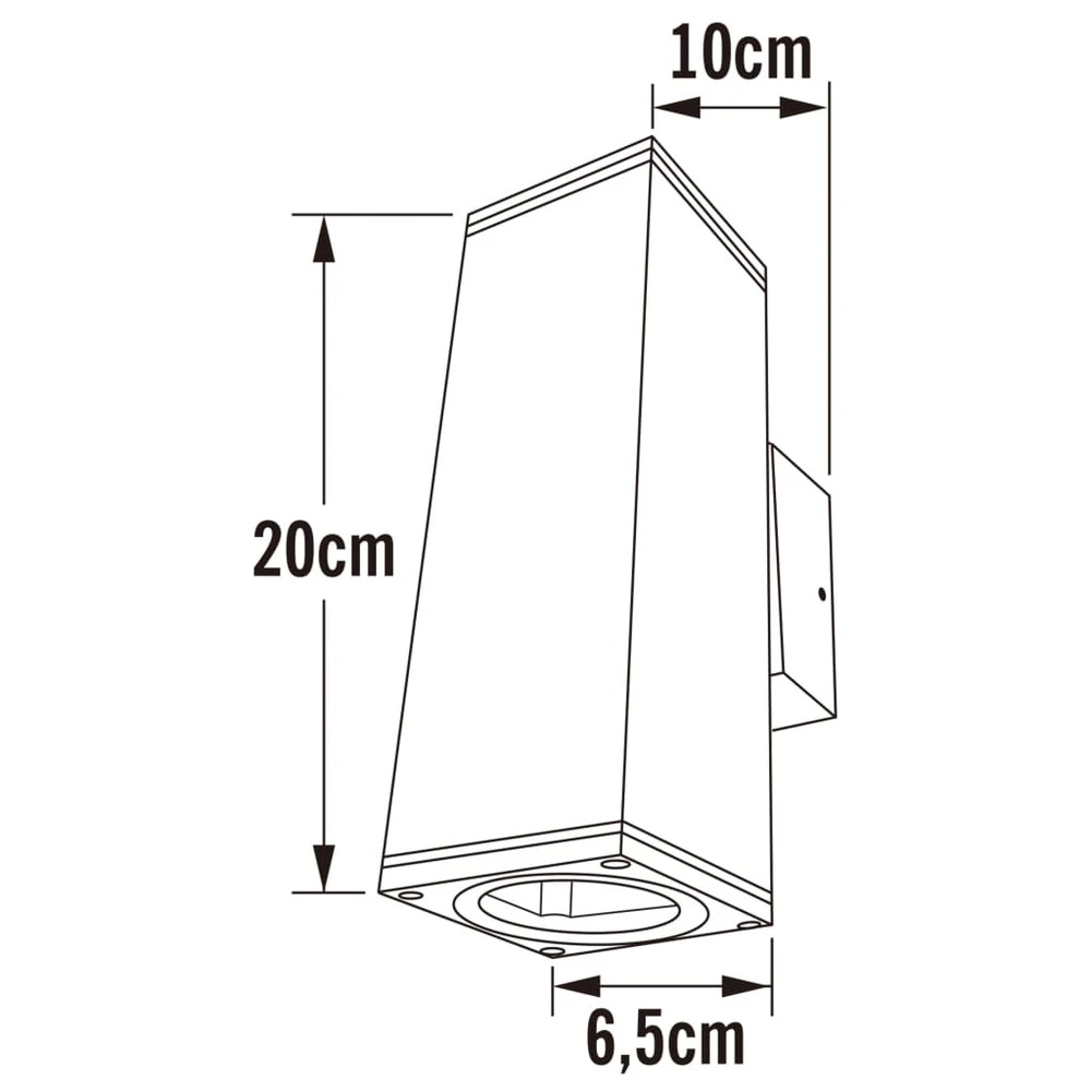 Konstsmide Applique Murale Monza Double Carrée Gris Foncé 4 Konstsmide Applique Murale Monza Double Carrée Gris Foncé – Image 4
