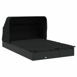 VIDAXL Transat 2 Places Avec Toit Pliable Noir 213x118x97 Cm 10 VIDAXL Transat 2 Places Avec Toit Pliable Noir 213x118x97 Cm -Boutique Jardin Extérieur 645ecf0561d6d8.85375102