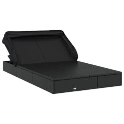 VIDAXL Transat 2 Places Avec Toit Pliable Noir 213x118x97 Cm 9 VIDAXL Transat 2 Places Avec Toit Pliable Noir 213x118x97 Cm -Boutique Jardin Extérieur 645ecf056f17b1.10883716
