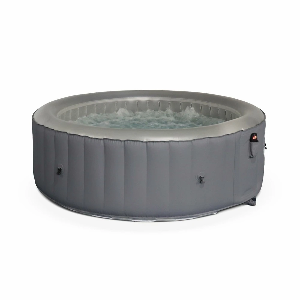 Spa Mspa Gonflable Rond – Glow 6 Gris - Spa Gonflable 6 Personnes Rond Avec Bande Led Intérieure. Système Anti-gel. Désinfection 2 Spa Mspa Gonflable Rond – Glow 6 Gris - Spa Gonflable 6 Personnes Rond Avec Bande Led Intérieure. Système Anti-gel. Désinfection – Image 2