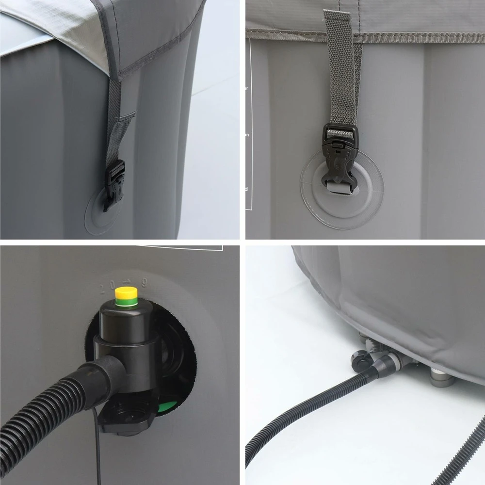 Spa Mspa Gonflable Rond – Glow 6 Gris - Spa Gonflable 6 Personnes Rond Avec Bande Led Intérieure. Système Anti-gel. Désinfection 6 Spa Mspa Gonflable Rond – Glow 6 Gris - Spa Gonflable 6 Personnes Rond Avec Bande Led Intérieure. Système Anti-gel. Désinfection – Image 6