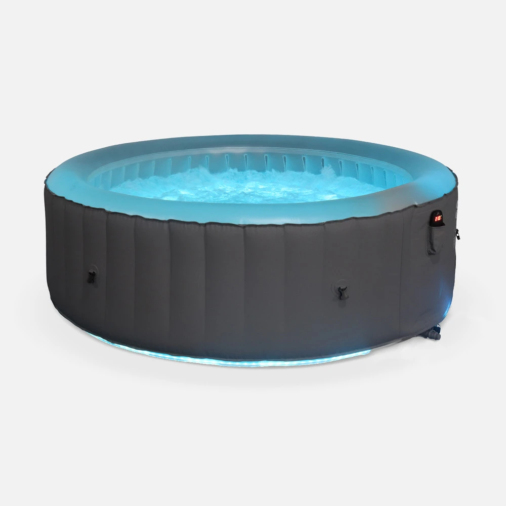Spa Mspa Gonflable Rond – Glow 6 Gris - Spa Gonflable 6 Personnes Rond Avec Bande Led Intérieure. Système Anti-gel. Désinfection 1 Spa Mspa Gonflable Rond – Glow 6 Gris - Spa Gonflable 6 Personnes Rond Avec Bande Led Intérieure. Système Anti-gel. Désinfection