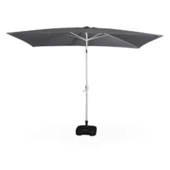Parasol Wissant. 2x3m. Couleur Gris. Mât Central. Aluminium Anodisé Orientable. Manivelle D'ouverture -Boutique Jardin Extérieur 64627e3ea3c5a2.98816631