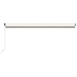 VIDAXL Auvent Manuel Rétractable 500x300 Cm Crème -Boutique Jardin Extérieur 6467160f51b788.49272338