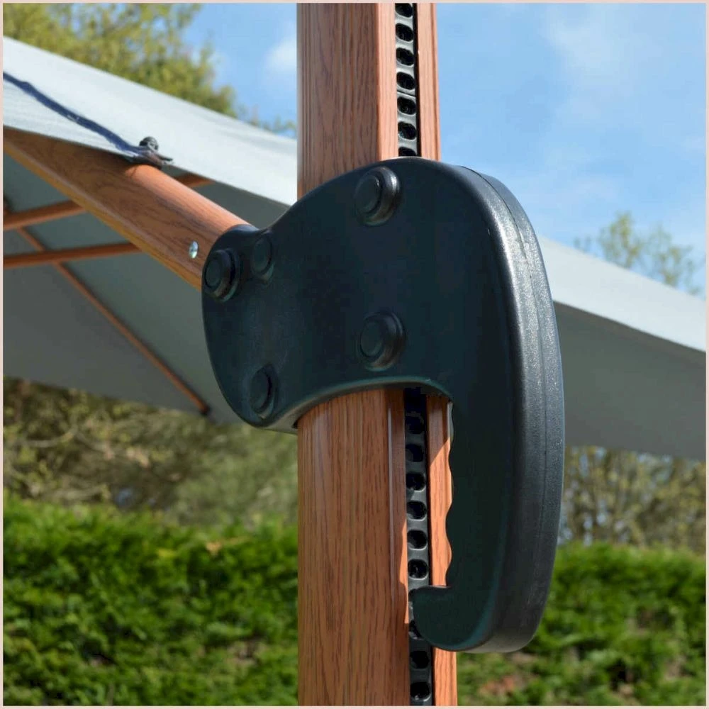 Parasol Déporté Ecru + Dalle Et Housse L400xh272xl300 - Gabin - Cezare 4 Parasol Déporté Ecru + Dalle Et Housse L400xh272xl300 - Gabin - Cezare – Image 4