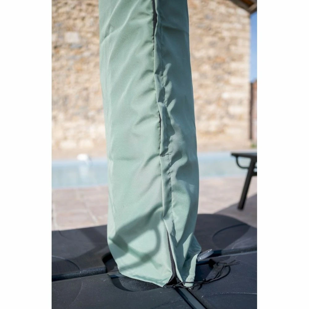 Parasol Déporté Ecru + Dalle Et Housse L400xh272xl300 - Gabin - Cezare 2 Parasol Déporté Ecru + Dalle Et Housse L400xh272xl300 - Gabin - Cezare – Image 2