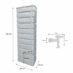 Récupérateur D'eau Mural Grandval 300l Imitation Bois Anthracite Avec Kit Raccord Chéneau Inclus -Boutique Jardin Extérieur 646d0e2a0f7782.82518882