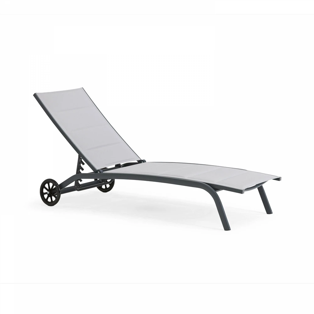 Lot De 2 Bains De Soleil En Aluminium Gris 2 Lot De 2 Bains De Soleil En Aluminium Gris – Image 2