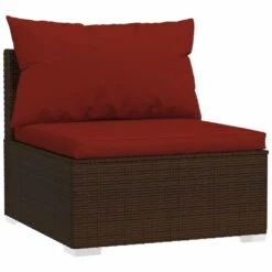VIDAXL Salon De Jardin 3 Pcs Avec Coussins Résine Tressée Marron 9 VIDAXL Salon De Jardin 3 Pcs Avec Coussins Résine Tressée Marron -Boutique Jardin Extérieur 646f533335a410.11001297