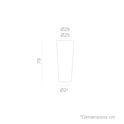 Pot De Fleurs Ficus 80 ø29x79cm - Blanc 6 Pot De Fleurs Ficus 80 ø29x79cm - Blanc -Boutique Jardin Extérieur 6470a3917d31e8.85529852