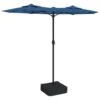 VIDAXL Parasol à Double Tête Avec Led Bleu Azuré 316x240 Cm