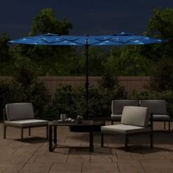 VIDAXL Parasol à Double Tête Avec Led Bleu Azuré 316x240 Cm -Boutique Jardin Extérieur 6470a72f2685c3.07932582
