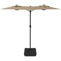 VIDAXL Parasol à Double Tête Taupe 316x240 Cm 10 VIDAXL Parasol à Double Tête Taupe 316x240 Cm -Boutique Jardin Extérieur 6470a7356d8419.91527078