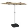 VIDAXL Parasol à Double Tête Taupe 316x240 Cm