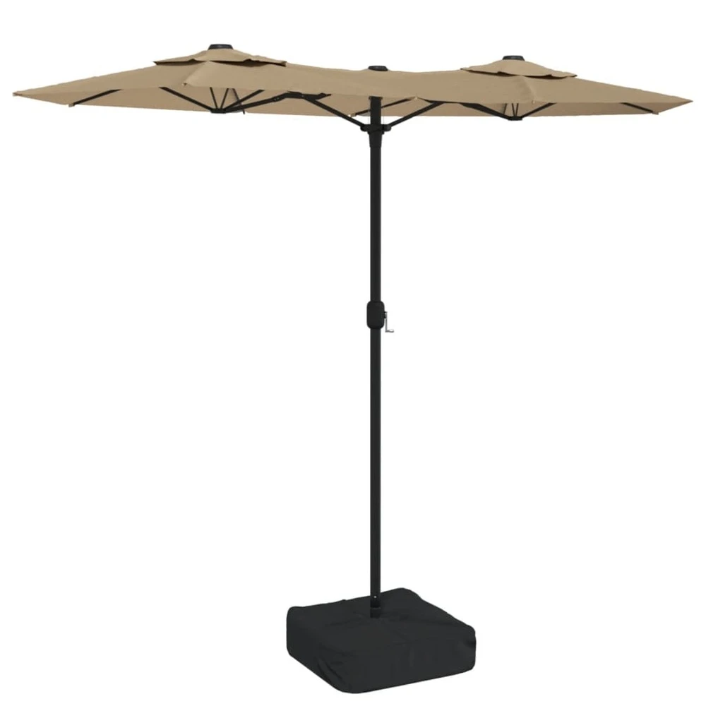 VIDAXL Parasol à Double Tête Taupe 316x240 Cm 1 VIDAXL Parasol à Double Tête Taupe 316x240 Cm