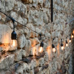 Guirlande Guinguette Jazz Solaire - L12,600 15 Led Filament Blanc Chaud - 300 Lumens - Prolongeable - Extérieur - Chromex -Boutique Jardin Extérieur 6478909cb8fb18.20104416