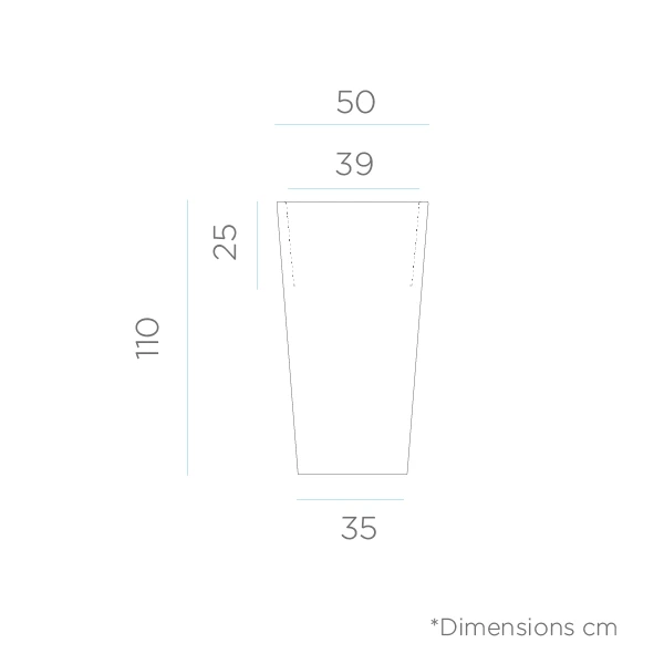 Pot De Fleurs Melisa 50 50x50x110cm - Bronze 2 Pot De Fleurs Melisa 50 50x50x110cm - Bronze – Image 2