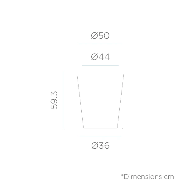 Pot De Fleurs Gerbera ø50x59,5cm - Anthracite 2 Pot De Fleurs Gerbera ø50x59,5cm - Anthracite – Image 2