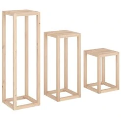 VIDAXL Ensemble De Supports Pour Plantes 3 Pcs Bois De Pin Massif 11 VIDAXL Ensemble De Supports Pour Plantes 3 Pcs Bois De Pin Massif -Boutique Jardin Extérieur 64798cbdd157b2.65238873