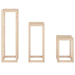 VIDAXL Ensemble De Supports Pour Plantes 3 Pcs Bois De Pin Massif 12 VIDAXL Ensemble De Supports Pour Plantes 3 Pcs Bois De Pin Massif -Boutique Jardin Extérieur 64798cbdd51f70.61099063