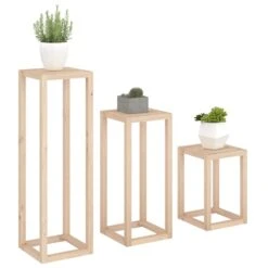 VIDAXL Ensemble De Supports Pour Plantes 3 Pcs Bois De Pin Massif 10 VIDAXL Ensemble De Supports Pour Plantes 3 Pcs Bois De Pin Massif -Boutique Jardin Extérieur 64798cbddc5754.43290537