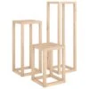 VIDAXL Ensemble De Supports Pour Plantes 3 Pcs Bois De Pin Massif
