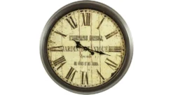 Grande Horloge Ancienne Murale Jardin Botanique 70cm - Fer - Blanc