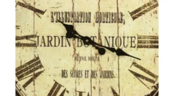 Grande Horloge Ancienne Murale Jardin Botanique 70cm - Fer - Blanc -Boutique Jardin Extérieur 6479de2aa47153.77273490