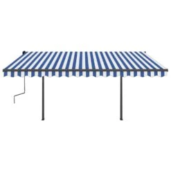 VIDAXL Auvent Automatique Capteur De Vent Et Led 4,5x3 M Bleu Et Blanc 11 VIDAXL Auvent Automatique Capteur De Vent Et Led 4,5x3 M Bleu Et Blanc -Boutique Jardin Extérieur 6480d1e537f2f4.67364812