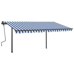 VIDAXL Auvent Automatique Capteur De Vent Et Led 4,5x3 M Bleu Et Blanc 9 VIDAXL Auvent Automatique Capteur De Vent Et Led 4,5x3 M Bleu Et Blanc -Boutique Jardin Extérieur 6480d1e549c2c9.02444561