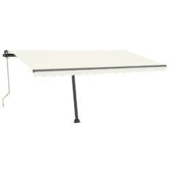 VIDAXL Auvent Automatique Avec Capteur De Vent Et Led 400x300 Cm Crème -Boutique Jardin Extérieur 6480d1ed652e90.90021931