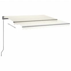 VIDAXL Auvent Automatique Avec Capteur De Vent Et Led 400x300 Cm Crème -Boutique Jardin Extérieur 6480d1ed73a920.55643926