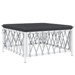 VIDAXL Salon De Jardin Avec Coussins 6 Pcs Blanc Acier -Boutique Jardin Extérieur 6480d2701f8f90.27486001