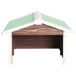 VIDAXL Garage De Tondeuse à Gazon 72x87x50 Cm Moka Et Blanc Sapin -Boutique Jardin Extérieur 6480d349839185.54196654